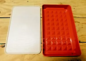 Vintage Tupperware #1292-8 Deli Behälter Marinade - Paprika & durchsichtiger Deckel - Bild 1 von 6