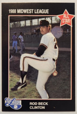 1988 Grand Slam Midwest League All Star - ROD BECK Clinton
