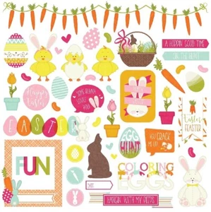 Photoplay - Hoppy Easter - Element Sticker 12"x12" Scrapbook Spring Planner - Picture 1 of 1