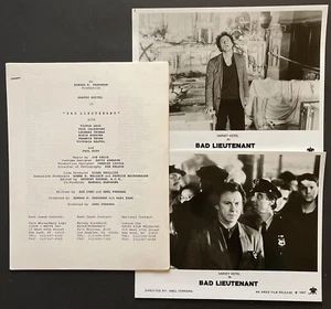 BAD LIEUTENANT 1992 Press Kit W/2 - 8x10” Stills 1992 H. Keitel, A. Ferrara Mint - Picture 1 of 12