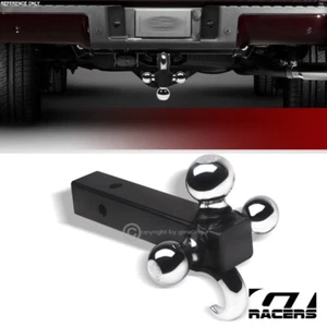 3 en 1 Tri-Ball Mount Trailer Towing Hook Hook Pin & Clip con receptor G16 de 2 " - Imagen 1 de 9