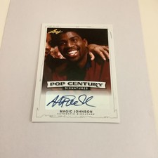 2014 Leaf Trading Card Magic Johnson Pop Century Signatures BA-MJ1
