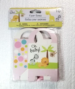 Baby Party Favor Boxes Cute Animals Baby Shower Gender Reveal B-Day 10 Count - Picture 1 of 3