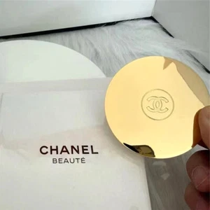 Golden Make-up Spiegel Kompakte Doppel Facette, Runder Tragbarer Handspiegel - Bild 1 von 4