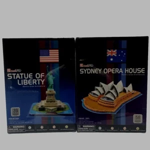 Statue of Liberty & Sydney Opera 3D Puzzle Cubic Fun Worlds Great Architecture - Picture 1 of 6