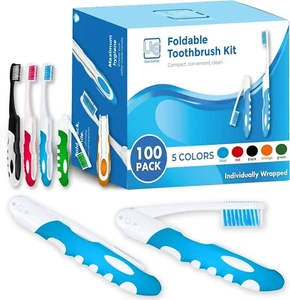 Lightweight Travel Toothbrush Set - Foldable, Compact, and Non-Slip for All Ages - Picture 1 of 8