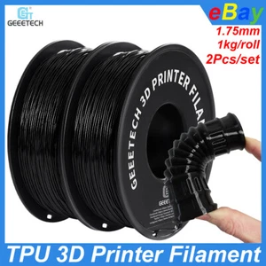 2kg Geeetech 3D Drucker Filament TPU 1,75mm 1kg/Rolle schwarz 95A elastisches Filament - Bild 1 von 10