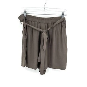 LUCKY BRAND Green Gray Waist Tie Pull On Stretch Waist Shorts Size Large - Picture 1 of 5