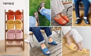 Cozy Pillow Slippers Slides Anti-Slip Sandals Ultra Soft Cloud Home Outdoor Sho - Picture 1 of 55