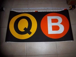 NY NYC SUBWAY ROLL SIGN Q B BROADWAY GARAGE FOOTBALL QUARTERBACK BRIGHTON CONEY - Picture 1 of 3
