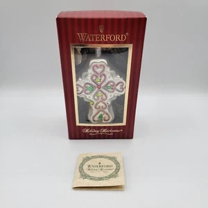 Waterford Holiday Heirlooms Victorian Cross Glass Ornament in Original Box - Picture 1 of 8