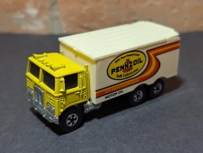 Hot Wheels Hiway Haulers 1973  Penzoil Yellow Hong Kong Rigs Blackwall Kenworth - Image 1 of 4