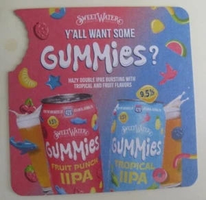 Y'ALL WANT SOME GUMMIES? Beer COASTER, Mat, Sweetwater Brewery Atlanta, GEORGIA - Picture 1 of 2