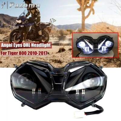 Conjunto de faros LED HI/LO ojos de ángel DRL para Tiger 800 Tiger Explorer 2010-17 Foto 1 de 4