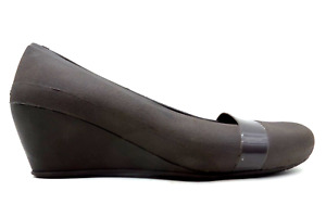 Crocs Brown Dress Casual Slip On Wedge Heel Shoes Women's 6