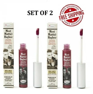 2 PACK   TheBalm Meet Matte Hughes  Liquid Lipstick - Dedicated -7.4ml /0.25oz - Image 1 of 2