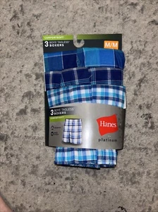 Hanes Boys Comfortsoft Tagless Boxers 3Pair Assorted Colors Sz. M (10-12) - Picture 1 of 2