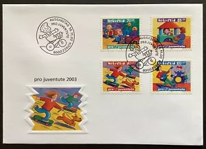 SWITZERLAND 2003 Pro Juventute FDC ‘Children’ Bern special postmark (SS484) - Picture 1 of 1
