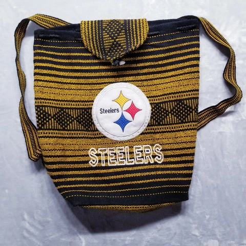 Pittsburgh Steelers NFL Football Knit Boho Bag Backpack Embroidered Logo Cover