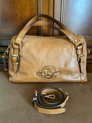 MICHAEL Kors Bedford Stockard Satchel--Brown Leather Handbag Shoulder bag--V2106 - Image 1 of 4