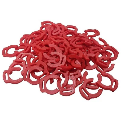 Clip de bloqueo de conexión rápida. Conexión rápida de 1/4". Color rojo. Se vende en pack de 50. Foto 1 de 3