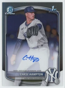 2025 Bowman Chrome 1st Chase Hampton Auto Yankees #CPA-CHA A34 - Picture 1 of 2