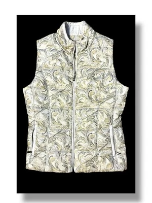 White House Black Market Puffer Vest Quilted Floral Sleeveless Jacket XS - Изображение 1 из 3