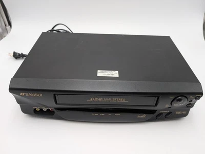 Sansui VCR VHF6010C 4 cabezales Hi-Fi estéreo VHS sin control remoto probado funciona Foto 1 de 4