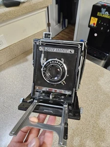 Graflex 4x5 Speed Graphic Body with Optar F4.7 135mm Lens Excellent Condition - Picture 1 of 6