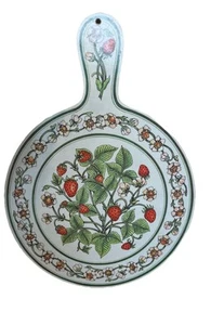Strawberry Wooden Handled Trivet Paddle Melamine Kitchen Hanging Wall Decor - Picture 1 of 20