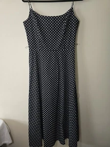 Vintage Jessica Howard gepunktetes Midikleid ruhig Luxus Cottagecore Barbie Core Gr.8 - Bild 1 von 12