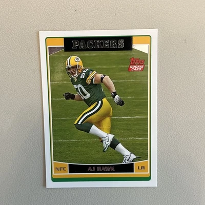 2006 Topps # 360 AJ Hawk Rookie Green Bay Packers Football - Image 1 of 2