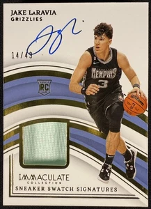 2022-23 Panini Immaculate #SNS-JLR Jake LaRavia Sneaker Swatches Rookie RPA /49 - Picture 1 of 2