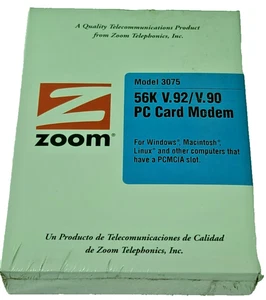 New Vintage Zoom 3075 56k V.92/V.90 PC Card Modem. PCMCIA - Picture 1 of 9
