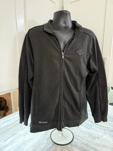 Harley Davidson men's black cotton motorcycle full Zip casual jacket size XL - Bild 1 von 10
