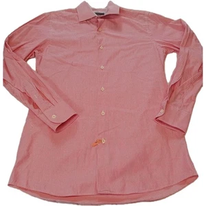 Camicia uomo Tattersall London rossa con bottoni manica lunga taglia 15 (32/33) - Foto 1 di 14