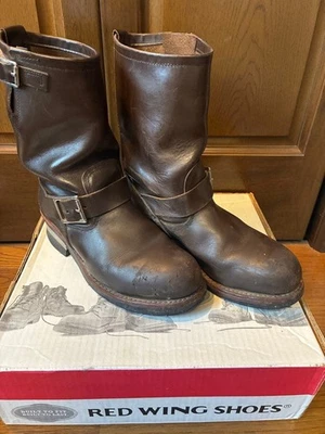 Red Wing Leather Engineer Boots Shoes Men Size US 7 D Dark Brown Genuine - Image 1 of 4