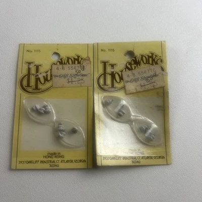  Lot of 2 Houseworks Ltd Miniature Enameled Doorknobs White #1115 Scale 1/12 - Image 1 of 4