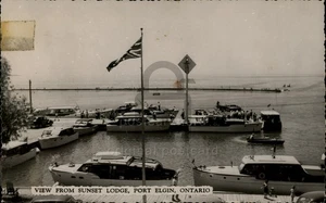 Canada RPPC Port Elgin,ON View from Sunset Lodge Real Photo Postcard Ontario - Picture 1 of 5