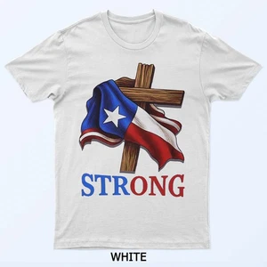 T-Shirt Strong Texas Flag Cross Christian Texas Pride 2025 - Bild 1 von 3