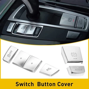 5pcs Handbrake Gear Shift Panel Side Switch P Button Cover For BMW 5 6 Series X4 - Foto 1 di 9