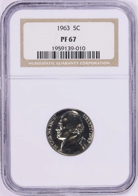 1963 Jefferson Nickel NGC Proof-67 - Image 1 of 3