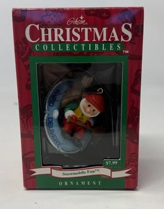 Gibson Christmas Collectibles “Snowmobile Fun” Vintage 1997 Ornament Brand New - Picture 1 of 3