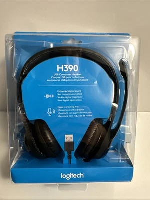 Logitech - H390 Wired USB-A On-Ear Stereo Headphones with Noise Canceling Mic - Image 1 of 2