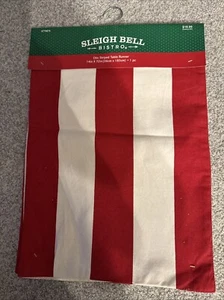 Red White Stripe Holiday Table Runner 14" x 72” NWT Christmas Patriotic - Picture 1 of 4