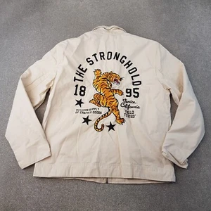 The Stronghold Mens Jacket XL Beige Cream Worker Bomber Field Chore Tiger Coach - Picture 1 of 12