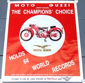 Póster de elección de campeón de moto Guzzi nuevo de lote antiguo Domi Racer clásico arte de pared de motocicleta - Imagen 1 de 1