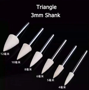 3mm Shank Wool Felt Polishing Burr Buffing Wheel Rotary Tool 4mm 5mm 6mm 8mm10mm - Picture 1 of 7