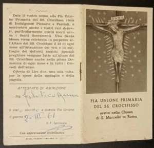 Libretto religioso Pia Unione del SS. Crocifisso Chiesa S. Marcello Roma Relig28 - Bild 1 von 3