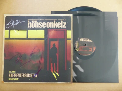 BÖHSE ONKELZ signed Autogramm signiert KNEIPENTERRORISTEN Vinyl Schallplatte LP - Bild 1 von 4